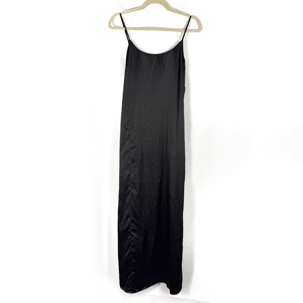 STAUD Slip *READ Black Satin Maxi Spaghetti Strap Under-Layer Y2K Women Size S